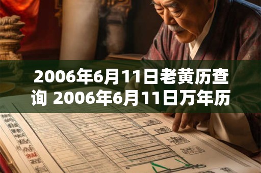 2006年6月11日老黄历查询 2006年6月11日万年历黄道吉日