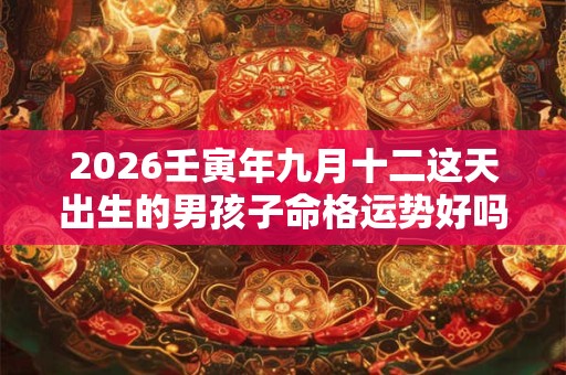 2026壬寅年九月十二这天出生的男孩子命格运势好吗