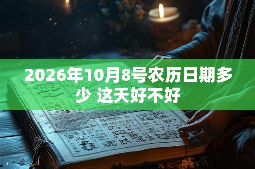 2026年10月8号农历日期多少 这天好不好