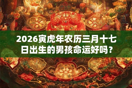 2026寅虎年农历三月十七日出生的男孩命运好吗？