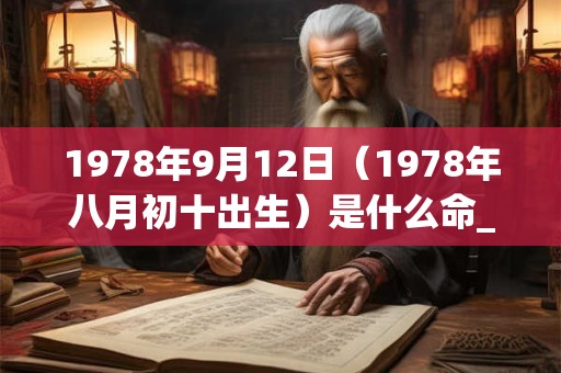 1978年9月12日(1978年八月初十出生)是什么命_命运如何 1978年9月12日(1978年八月初十出生)是什么命_命运如何
