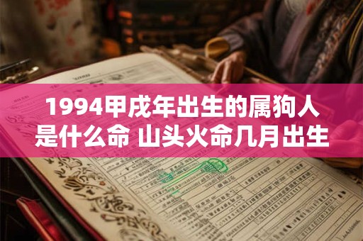 1994甲戌年出生的属狗人是什么命 山头火命几月出生最好
