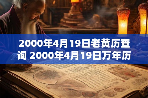 2000年4月19日老黄历查询 2000年4月19日万年历黄道吉日 2000年4月19日老黄历查询 2000年4月19日万年历黄道吉日