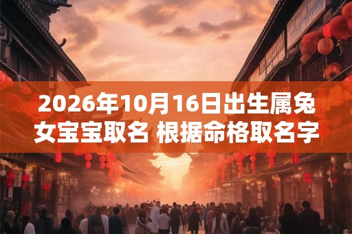 2026年10月16日出生属兔女宝宝取名 根据命格取名字 2026年10月16日出生属兔女宝宝取名 根据命格取名字