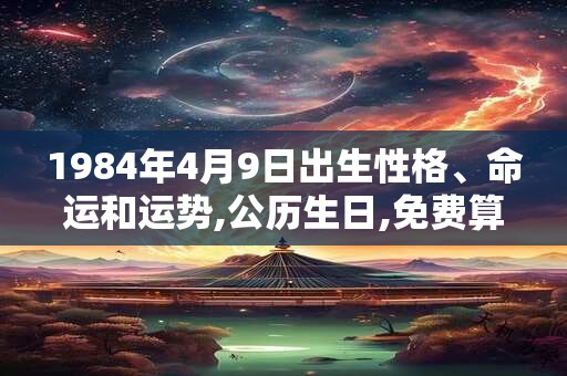 1984年4月9日出生性格、命运和运势,公历生日,免费算命