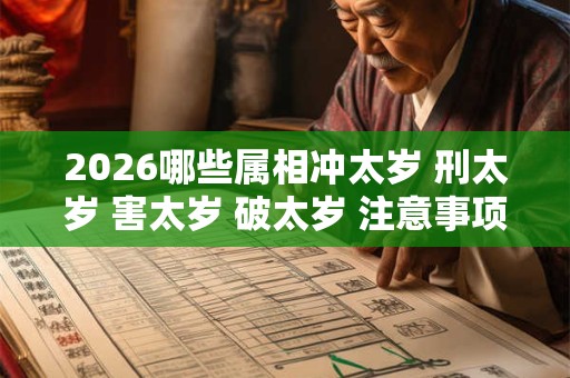 2026哪些属相冲太岁 刑太岁 害太岁 破太岁 注意事项有什么