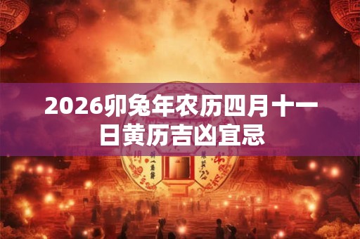 2026卯兔年农历四月十一日黄历吉凶宜忌