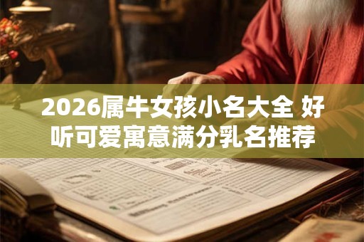 2026属牛女孩小名大全 好听可爱寓意满分乳名推荐
