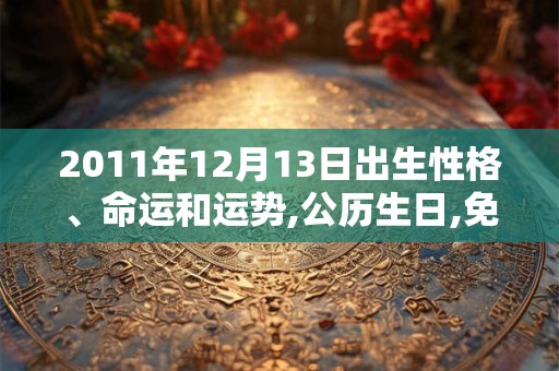 2011年12月13日出生性格、命运和运势,公历生日,免费算命