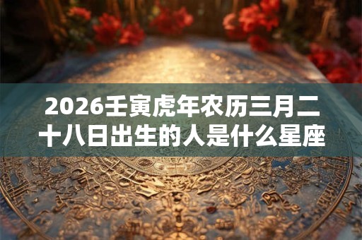 2026壬寅虎年农历三月二十八日出生的人是什么星座? 2026壬寅虎年农历三月二十八日出生的人是什么星座?