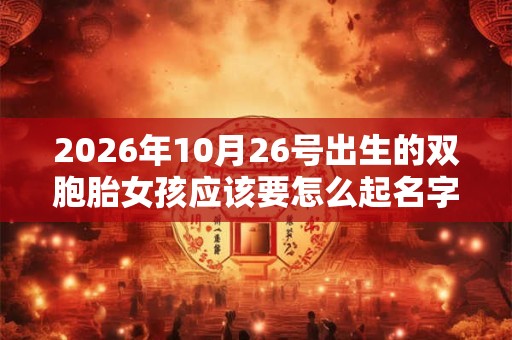 2026年10月26号出生的双胞胎女孩应该要怎么起名字，五行属什么？
