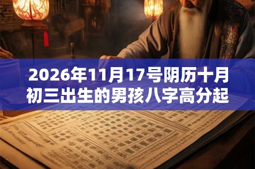 2026年11月17号阴历十月初三出生的男孩八字高分起名字