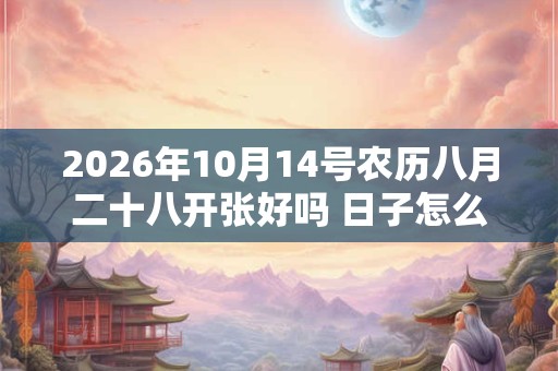 2026年10月14号农历八月二十八开张好吗 日子怎么样