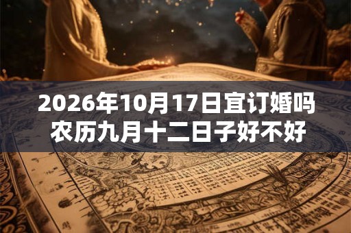 2026年10月17日宜订婚吗 农历九月十二日子好不好