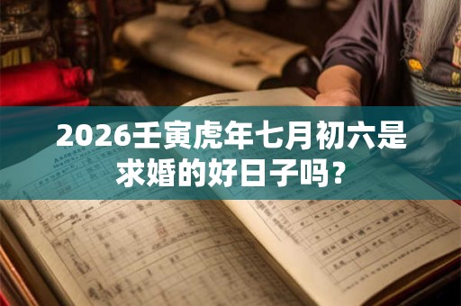 2026壬寅虎年七月初六是求婚的好日子吗？