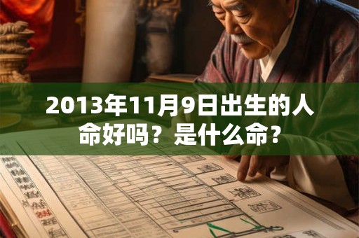 2013年11月9日出生的人命好吗？是什么命？
