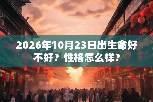 2026年10月23日出生命好不好?性格怎么样? 2026年10月23日出生命好不好?性格怎么样?