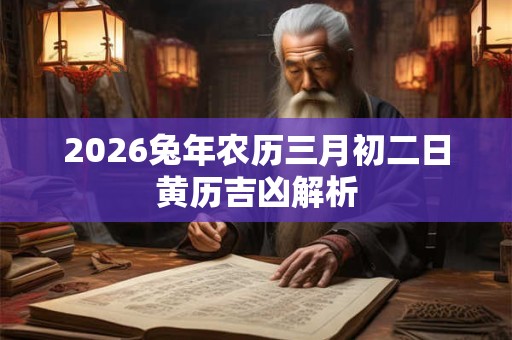 2026兔年农历三月初二日黄历吉凶解析