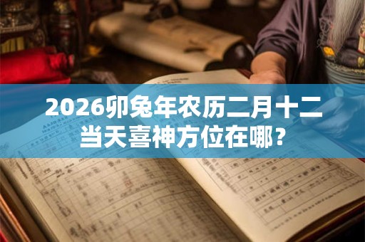 2026卯兔年农历二月十二当天喜神方位在哪？