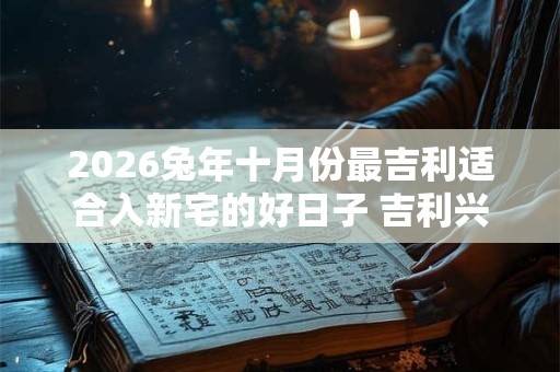 2026兔年十月份最吉利适合入新宅的好日子 吉利兴旺的入宅吉日