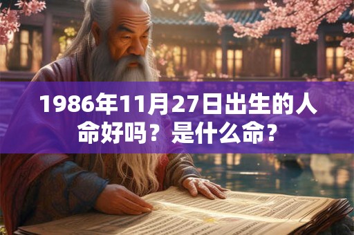 1986年11月27日出生的人命好吗？是什么命？