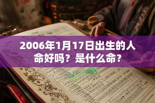2006年1月17日出生的人命好吗？是什么命？