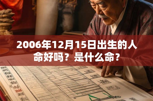 2006年12月15日出生的人命好吗？是什么命？