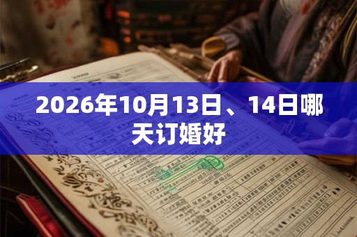 2026年10月13日、14日哪天订婚好