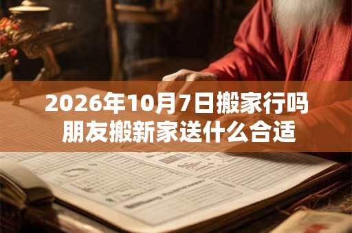 2026年10月7日搬家行吗 朋友搬新家送什么合适