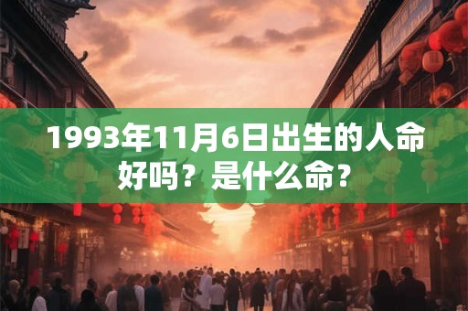 1993年11月6日出生的人命好吗？是什么命？