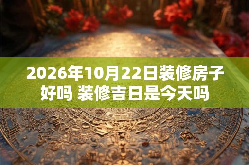 2026年10月22日装修房子好吗 装修吉日是今天吗