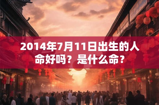 2014年7月11日出生的人命好吗？是什么命？