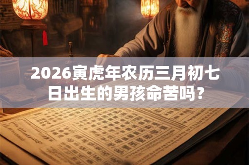 2026寅虎年农历三月初七日出生的男孩命苦吗？