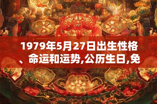 1979年5月27日出生性格、命运和运势,公历生日,免费算命