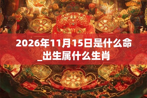 2026年11月15日是什么命_出生属什么生肖