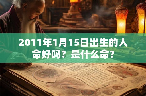 2011年1月15日出生的人命好吗？是什么命？