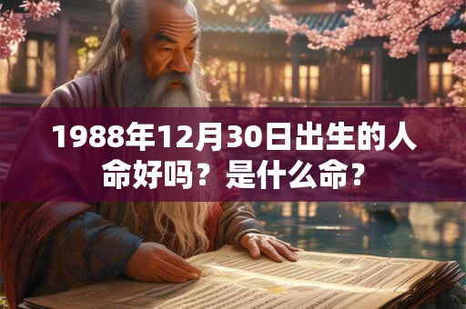 1988年12月30日出生的人命好吗？是什么命？