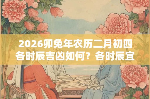 2026卯兔年农历二月初四各时辰吉凶如何？各时辰宜忌什么？