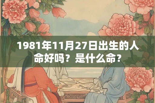 1981年11月27日出生的人命好吗?是什么命? 1981年11月27日出生的人命好吗?是什么命?