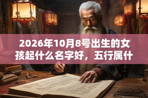 2026年10月8号出生的女孩起什么名字好，五行属什么
