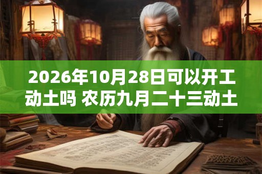 2026年10月28日可以开工动土吗 农历九月二十三动土怎么样