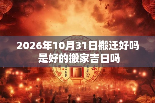 2026年10月31日搬迁好吗 是好的搬家吉日吗 2026年10月31日搬迁好吗 是好的搬家吉日吗