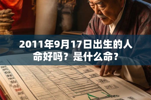 2011年9月17日出生的人命好吗？是什么命？
