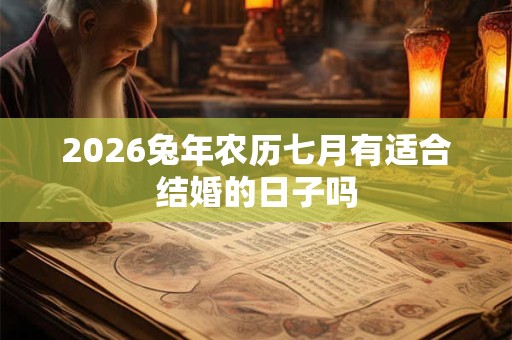 2026兔年农历七月有适合结婚的日子吗