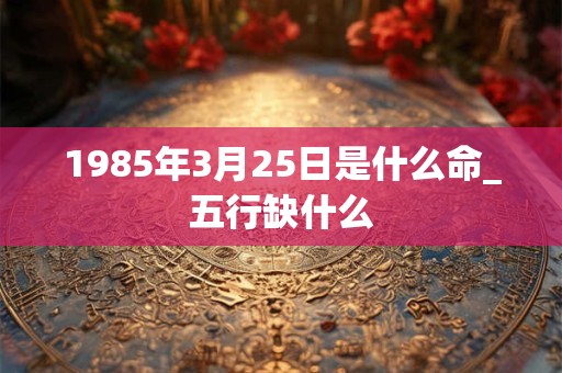 1985年3月25日是什么命_五行缺什么