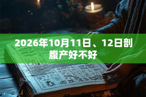 2026年10月11日、12日剖腹产好不好