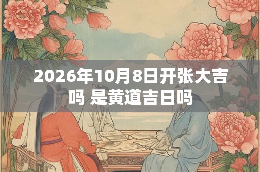 2026年10月8日开张大吉吗 是黄道吉日吗