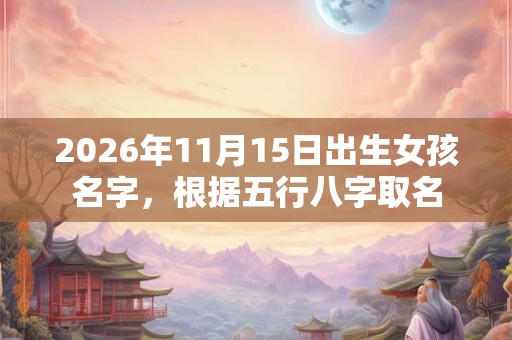 2026年11月15日出生女孩名字，根据五行八字取名