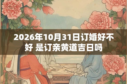 2026年10月31日订婚好不好 是订亲黄道吉日吗