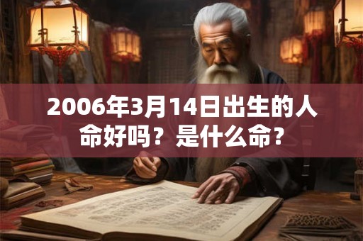 2006年3月14日出生的人命好吗?是什么命? 2006年3月14日出生的人命好吗?是什么命?